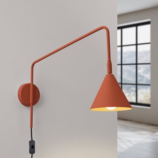 LYS wandlamp, oker, Ø 14 cm, metaal, stekker, E14 SOLLUX LIGHTING - Woonkamer - Scandinavisch - 1 lamp