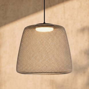 Korvyn LED hanglamp, steengrijs, Ø 50 cm, traploos dimbaar Lucande - Designer - Metaal - 1 lamp