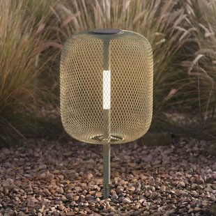 Faylen LED-zonne-energie-grondlamp, saliegroen, IP65 Lucande - Designer - Metaal - 1 lamp