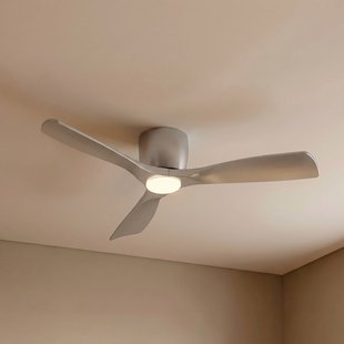 Moneno Smart LED plafondventilator, zilver, DC, dimbaar, CCT Lucande - Woonkamer - Modern - Metaal
