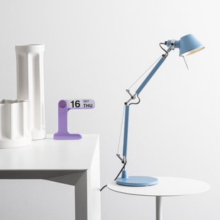 Tolomeo Micro tafellamp lichtblauw Artemide - Werkkamer / Kantoor - Designer - Metaal - 1 lamp