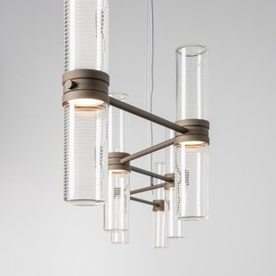 Zephyr Linear hanglamp, brons, lengte 160 cm Artemide - Woonkamer - Designer - Aluminium - Meerdere lampen