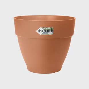Elho Bloempot Vibia Campana - Kunststof - Bruin - Diam.25xh21cm