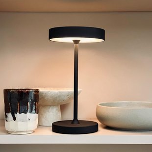Starlight LED tafellamp batterijzwart metaal Dyberg Larsen - Slaapkamer - Scandinavisch - Rond