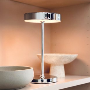 Starlight LED tafellamp, chroom, metaal Dyberg Larsen - Woonkamer - Scandinavisch - Rond