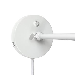 Futura wandlamp, wit, 15W, kabel, metaal Dyberg Larsen - Woonkamer - Scandinavisch - Rond