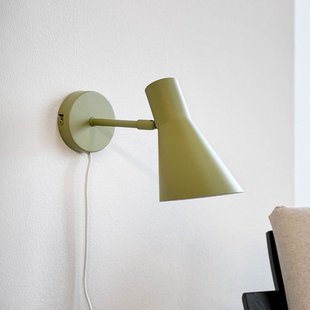 DL12 wandlamp, groen, E27, metaal Dyberg Larsen - Woonkamer - Scandinavisch - Rond