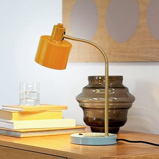 Ocean Flex tafellamp, curry/turkoois, 45 cm Dyberg Larsen - Woonkamer - Scandinavisch - Metaal - Rond