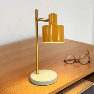 Ocean Portable tafellamp Mini, curry/turkoois Ocean Mini Dyberg Larsen - Woonkamer - Scandinavisch - Metaal - Rond