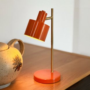 Ocean draagbare acculamp Mini, oranje Ocean Mini Dyberg Larsen - Woonkamer - Scandinavisch - Metaal - Rond