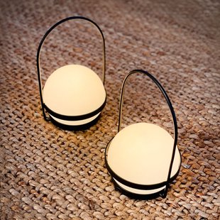 Summer LED lantaarn op oplaadbare batterijen, 2 stuks, zwart Dyberg Larsen - Terras - Modern - Metaal - Bol