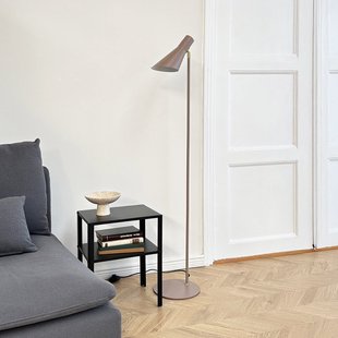 DL12 vloerlamp, beige/messing, 139 cm, metaal Dyberg Larsen - Woonkamer - Scandinavisch - Rond