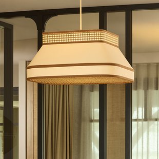 Square hanglamp, 48 x 48 cm MARKET SET - Eetkamer - Designer - Stof - 1 lamp