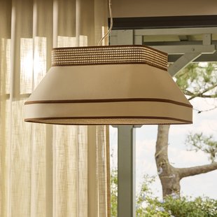 Square hanglamp, 68 x 68 cm MARKET SET - Eetkamer - Designer - Stof - Hoekig