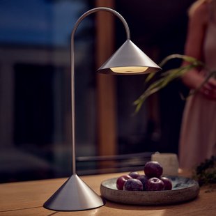 Grasp LED tafellamp, roestvrij staal, hoogte 47 cm, metaal FRANDSEN - Balkon - Designer - 1 lamp