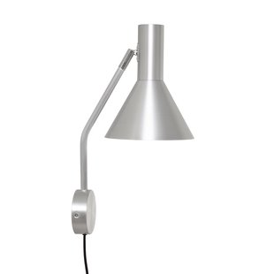 Lyss wandlamp aluminiumkleurig stekker FRANDSEN - Woonkamer - Designer - 1 lamp
