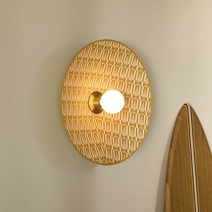 Gatsby wandlamp, Ø 50 cm, myra MARKET SET - Woonkamer - Designer - Stof - 1 lamp