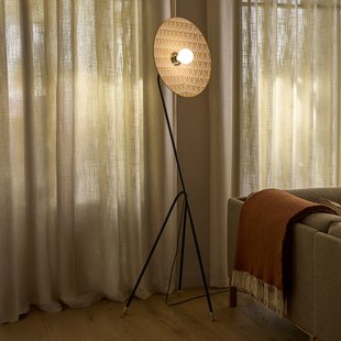 Gatsby vloerlamp, myra, driepoot MARKET SET - Woonkamer - Designer - Stof - 1 lamp