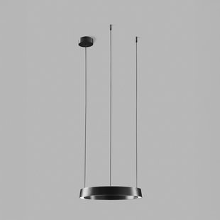 Edge Round LED hanglamp, zwart, Ø40cm, CCT LIGHT-POINT - Keuken - Designer - Aluminium - Rond