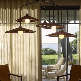 Sonia Laudet hanglamp, massala, 5-lamps MARKET SET - Eetkamer - Designer - Stof - Meerdere lampen