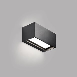 Linea W1 LED wandlamp zwart 15 cm, CCT, IP54 LIGHT-POINT - Woonkamer - Designer - Aluminium - Meerdere lampen