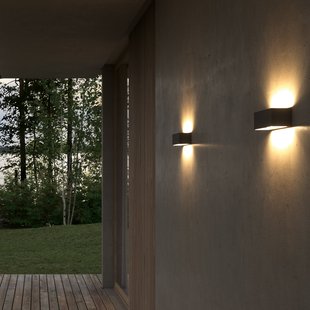 Linea W2 LED wandlamp zwart 30 cm, CCT, IP54 LIGHT-POINT - Woonkamer - Designer - Aluminium - Meerdere lampen