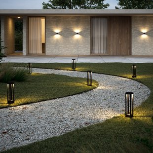 Mirage LED tuinpadverlichting zwart, 48 cm, CCT, IP54 LIGHT-POINT - Balkon - Designer - Aluminium - 1 lamp