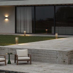 Mirage LED tuinpadverlichting roestkleurig 48 cm CCT, IP54 LIGHT-POINT - Balkon - Designer - Aluminium - 1 lamp