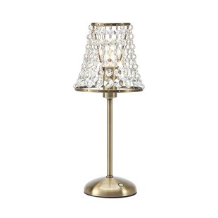 Liora tafellamp, messing/helder, hoogte 35 cm, E14, met oplaadstation - Markslöjd - Woonkamer - Metaal - 1 lamp