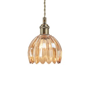 Gota hanglamp, oud messing/amber, glas, Ø 13 cm, stekker Gotta Markslöjd - Woonkamer - 1 lamp