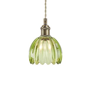 Gota hanglamp, oud messing/groen, glas, Ø 13 cm, stekker Gotta Markslöjd - Woonkamer - 1 lamp