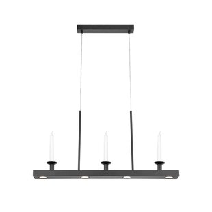 Dining LED hanglamp, zwart, lengte 82 cm, ijzer, dimbaar Markslöjd - Woonkamer - Metaal - Meerdere lampen