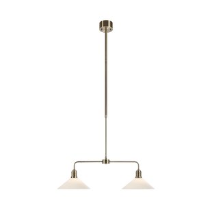 Vela hanglamp, oud messing, 2-lamps, glas, lengte 75 cm Markslöjd - Woonkamer - Meerdere lampen