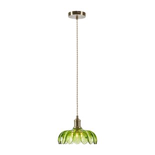 Kurage hanglamp, oud messing/groen, glas, Ø 26 cm, E27 Markslöjd - Keuken - Met lampenkap