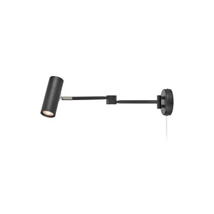 Arlo LED wandlamp, zwart, stekker, lengte 55 cm, ijzer Markslöjd - Slaapkamer - Modern - Metaal - 1 lamp