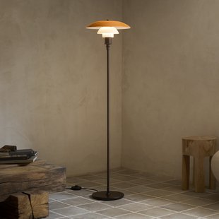 PH 3½-2½ vloerlamp, gebruneerd messing, amber Louis Poulsen - Woonkamer - Designer - Metaal - 1 lamp