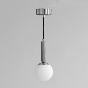 No.2 Hanglamp, chroom, glas, E14, dimbaar 101 COPENHAGEN - Woonkamer - Designer - Aluminium - Met lampenkap