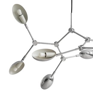Drop kroonluchter, chroom, 55 cm, 8-lamps 101 COPENHAGEN - Gang / Hal - Designer - Aluminium - Meerdere lampen