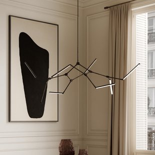 Stick LED hanglamp, brons, 196 cm, 8-lamps 101 COPENHAGEN - Woonkamer - Designer - Aluminium - Meerdere lampen