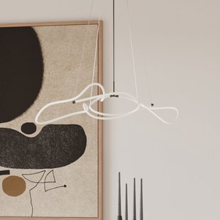 Ghost LED hanglamp, 116 cm, neon 101 COPENHAGEN - Woonkamer - Designer - Aluminium - 1 lamp