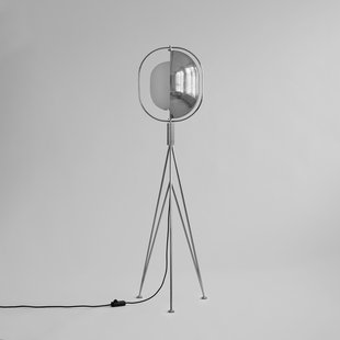 Pearl vloerlamp, chroom, hoogte 140 cm, aluminium 101 COPENHAGEN - Woonkamer - Designer - 1 lamp