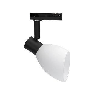 CUT GLOBAL rails spot, zwart, Ø 7 cm, 1-fasen Herstal - Woonkamer - Metaal - 1 lamp