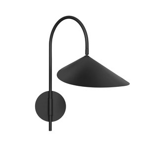 Arum wandlamp, zwart, draaibaar, 26 cm - ferm LIVING - Woonkamer - Scandinavisch - Aluminium - 1 lamp