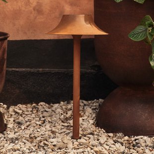 Cortivo Solar grondspies lamp, roestkleurig, 46 cm ferm LIVING - Metaal