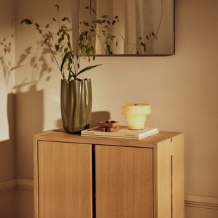 Ripple draagbare tafellamp, crème, 10 cm, glas ferm LIVING - Woonkamer - 1 lamp