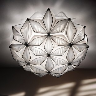 C'EST LA VIE plafondlamp, zwart, Ø 47 cm, 2-lamps C'EST LA VIE Slamp - Woonkamer - Designer - Kunststof - Zonder afstand