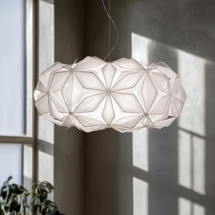 C'EST LA VIE hanglamp, wit/transparante kabel, Ø 53 cm C'EST LA VIE Slamp - Woonkamer - Designer - Kunststof - Met lampenkap
