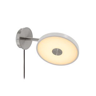 Asteria Short LED wandlamp, grijs, staal, stekker - UMAGE - Woonkamer - Designer - Metaal - 1 lamp