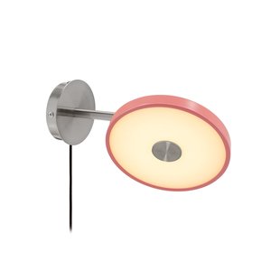 Asteria Short LED wandlamp, roze, staal, stekker UMAGE - Woonkamer - Designer - Metaal - 1 lamp