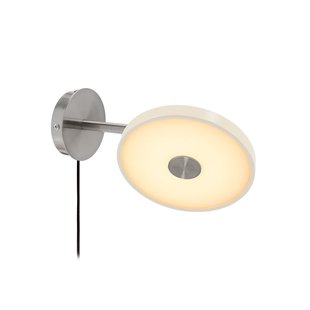 Asteria Short LED wandlamp, wit, staal, stekker UMAGE - Woonkamer - Designer - Metaal - 1 lamp